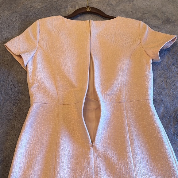 Talbots petites 4P beautiful textured cap sleeve shift dress fabulous baby pink - Picture 12 of 12